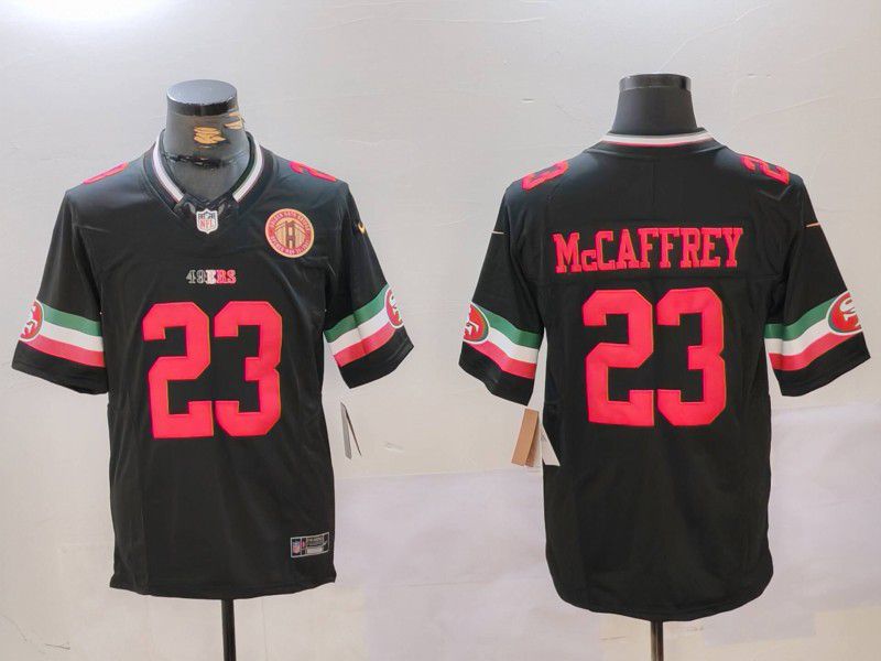 Men San Francisco 49ers #23 Mccaffrey Black Mexico three generations 2024 Nike Vapor Limited NFL Jersey style 2->tennessee titans->NFL Jersey